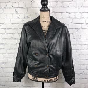 Loewe Black Nappa Leather Vintage Jacket 38